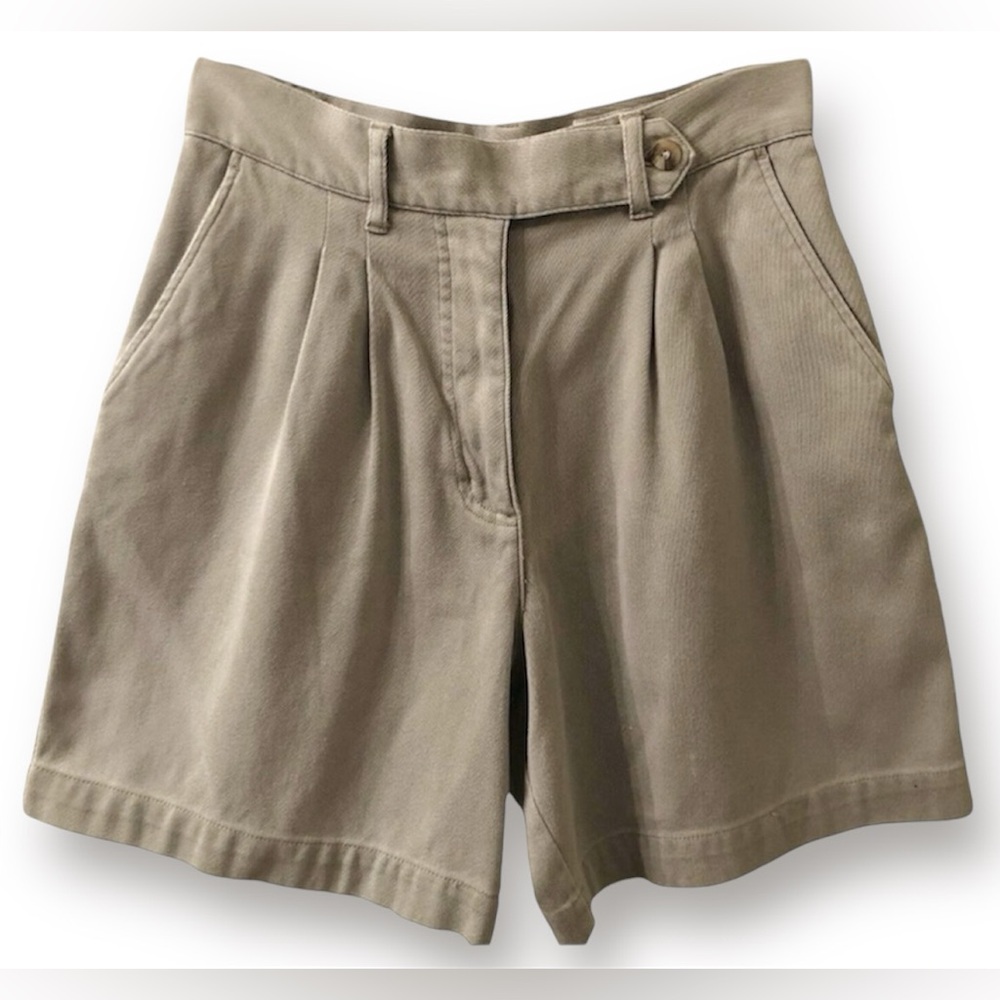 Eddie Bauer Cotton High-Waisted Khaki Shorts - 12